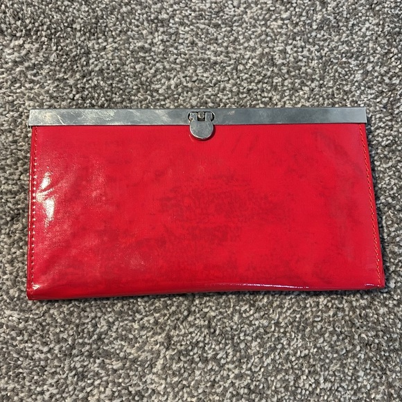 Red patent leather locket wallet never used - Picture 2 of 6